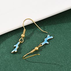 Серьги-подвески из нержавеющей стали 304 серии Ocean&nbsp;EJEW-K017-01G-G