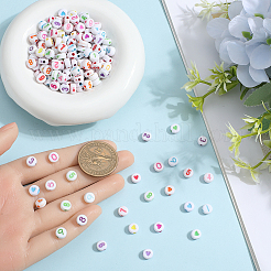 Акриловые плоские круглые бусины&nbsp;SACR-SP0001-05A