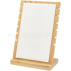 Бамбуковые стенды-органайзеры для ожерелья с наклонной спинкой&nbsp;NDIS-WH20007-01B-01