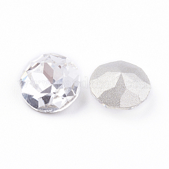 Заостренные задние и задние боковые кабошоны из стразного стекла&nbsp;RGLA-J012-10mm-001