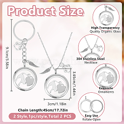 Комплекты ожерелий и брошей из нержавеющей стали 304&nbsp;SJEW-DR00004