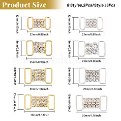 16 шт. 8 стиля сплава кристаллов стразы соединительные подвески&nbsp;FIND-FG0003-81