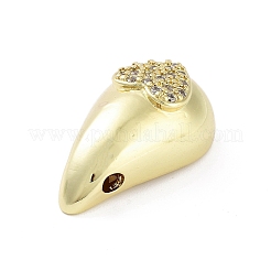 Покрытие стойки латунь микропаве прозрачные подвески из кубического циркония&nbsp;KK-H474-18G-02