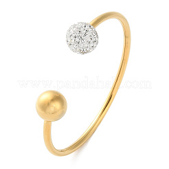 Браслеты-манжеты из нержавеющей стали 304&nbsp;BJEW-A036-05G