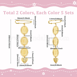 10шт железные броши&nbsp;JEWB-UN00006