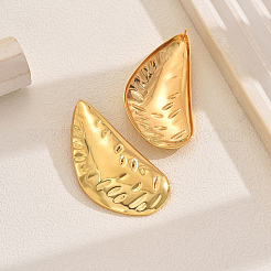 Латунные фактурные серьги-гвоздики в форме капель&nbsp;CB6222