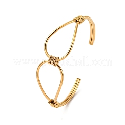 Браслеты-манжеты из нержавеющей стали 304 для женщин&nbsp;BJEW-S162-02G