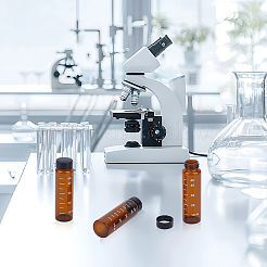 Стеклянные флаконы со шкалой и черной прорезной крышкой&nbsp;AJEW-WH0031-92