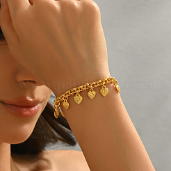 Изысканные латунные браслеты с подвесками в форме сердца&nbsp;EN2397