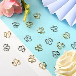 50 шт. 2-х цветные застежки-крючки из нержавеющей стали марки 304&nbsp;STAS-CJ0002-12