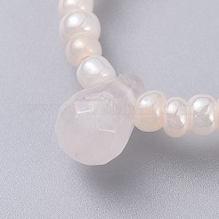 Перстень из натурального розового кварца&nbsp;RJEW-JR00278-01