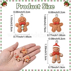 15шт 3 стиля рождественские подвески из непрозрачной смолы&nbsp;RESI-YW0004-76