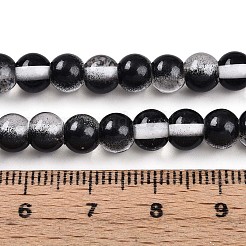 Выпечка расписные прозрачные стеклянные бусины&nbsp;X1-DGLA-N011-6mm-10