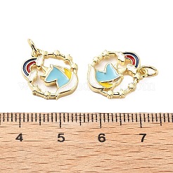 Латунь эмаль подвески&nbsp;KK-L237-028G-01