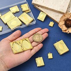 15шт 3 стиля латунные подвески-медальоны&nbsp;FIND-CJ0004-73