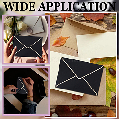 80 шт. прямоугольных бумажных конвертов&nbsp;AJEW-GO0002-82