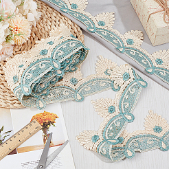 7.5 ярд полиэфирная цветочная кружевная отделка&nbsp;OCOR-OC0001-53A