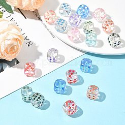 20шт УФ-покрытие прозрачные акриловые бусины&nbsp;OACR-FS0002-39