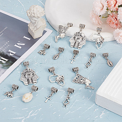 Подвески для волос в тибетском стиле из сплава и раковины каури&nbsp;OHAR-AB00014