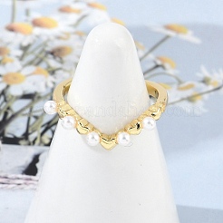 Открытые манжеты для женщин из латуни в форме сердца&nbsp;RJEW-R011-02G