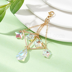 Украшение из латунного мешочка с подвеской&nbsp;HJEW-TA00085