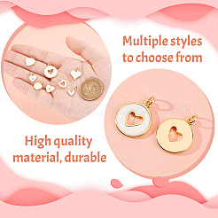 16шт 8 стиля латунные эмалевые подвески&nbsp;KK-GA0001-57