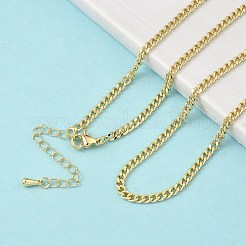 Ожерелья из латунной цепочки толщиной 3 мм NJEW-P339-03G