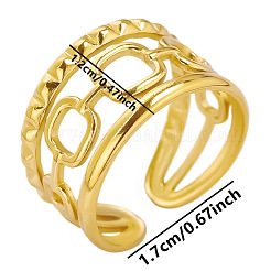 Винтажные полые манжеты из нержавеющей стали во французском стиле для женщин&nbsp;LA6157-2