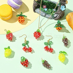 6шт стеклянные подвески&nbsp;PALLOY-CJ00139