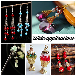 600 шт. двухцветные железные колпачки для бусин&nbsp;FIND-PH0023-81