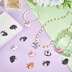 28шт 7 цвета сплава эмалевые подвески&nbsp;ENAM-ME0001-27