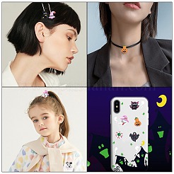 20 шт. 10 стиля Хэллоуин тематика непрозрачные смоляные кабошоны&nbsp;RESI-SC0001-63