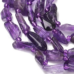 Природный аметист нитей бисера&nbsp;G-Z130-B01-01
