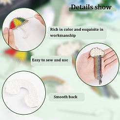 3 шт. 3 стильных аксессуара для украшения из радужного нетканого материала&nbsp;PATC-FG0001-17