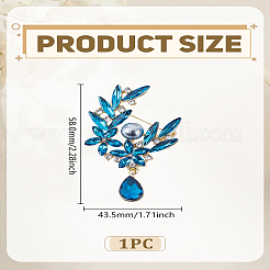 1 шт. броши из сплава со стразами&nbsp;JEWB-LP0002-08G