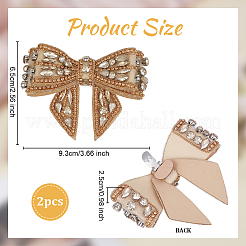 2 шт. бант-имитация микрофибры со стразами для пряжек обуви&nbsp;FIND-OC0013-66