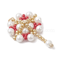 Подвески-цветы из стеклянных бусинок&nbsp;PALLOY-MZ00827-02