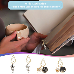 8 шт. 4 вида скрепок из углеродистой стали&nbsp;AJEW-OC00033