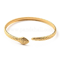 Браслет-манжета в виде змеи из нержавеющей стали 304&nbsp;LS-BJEW-F456-01G