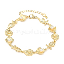 Браслеты из латунной цепочки для женщин&nbsp;BJEW-A090-07A-G