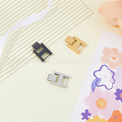 3 шт. 3-х цветные прямоугольные застежки для часов из нержавеющей стали&nbsp;STAS-FH0002-27C