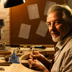 Металлообрабатывающий инструмент для ювелиров с наковальней из железного рога с широким основанием для изготовления ювелирных изделий&nbsp;DIY-WH0304-095