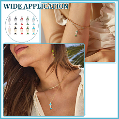 100 шт. 10 стиля подвески из эмалевого сплава золотистого тона&nbsp;ENAM-ME0001-25