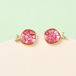 Серьги-гвоздики в виде рыбок из латуни и эмали&nbsp;EJEW-I322-05G