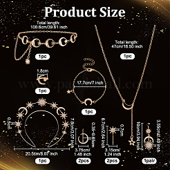 8 комплект ювелирных изделий из сплава&nbsp;SJEW-OC0001-02G