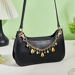 Подвески-цветы из полимерной глины со стразами&nbsp;HJEW-PH02271