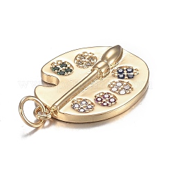 Латунные микро красочные подвески из фианита&nbsp;ZIRC-F120-089G