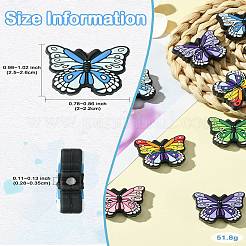 12шт 6 стиля бабочки пищевые экологически чистые силиконовые бусины&nbsp;SIL-CJ0001-89