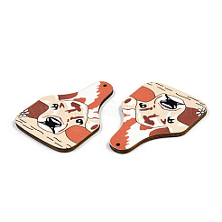 Большие подвески из липы с односторонним принтом&nbsp;WOOD-N006-197C