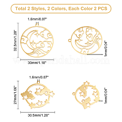 8 шт. 4 стиля ионного покрытия (IP) 201 подвески из нержавеющей стали&nbsp;STAS-UN0033-32